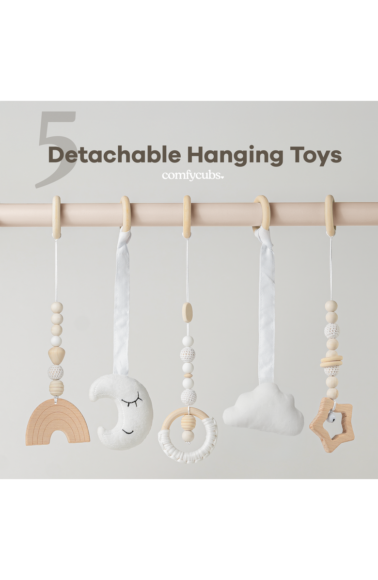 Comfy Cubs Wooden Baby Play Gym Set, Alternate, color, Blush