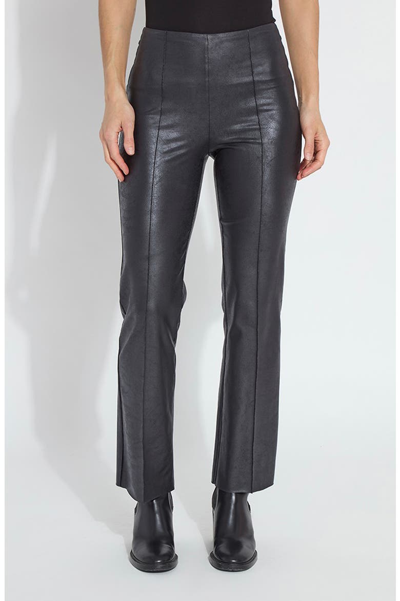Elysse High Waist Stretch Faux Leather Pants, Main, color, BLACK