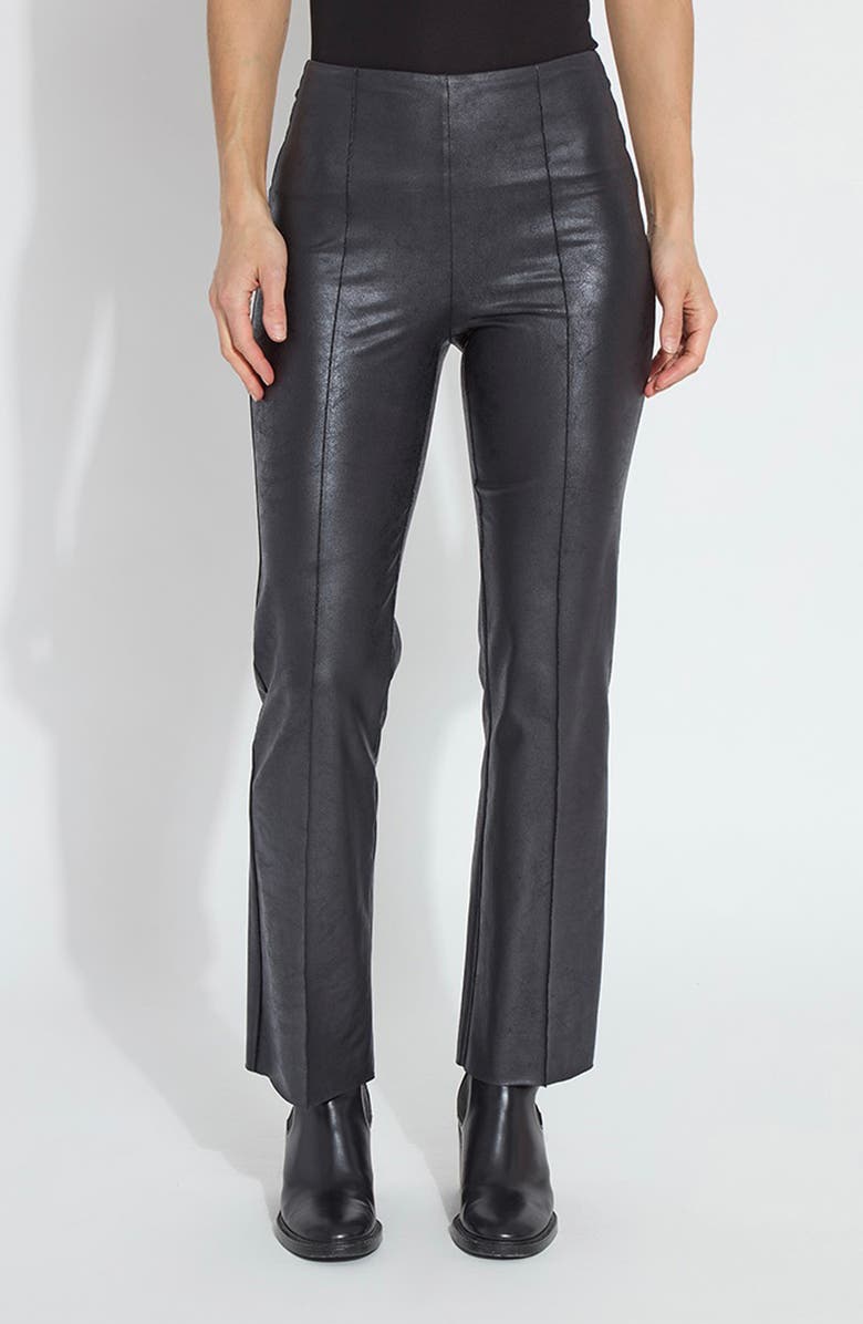 Lysse Elysse High Waist Stretch Faux Leather Pants, Main, color, Black