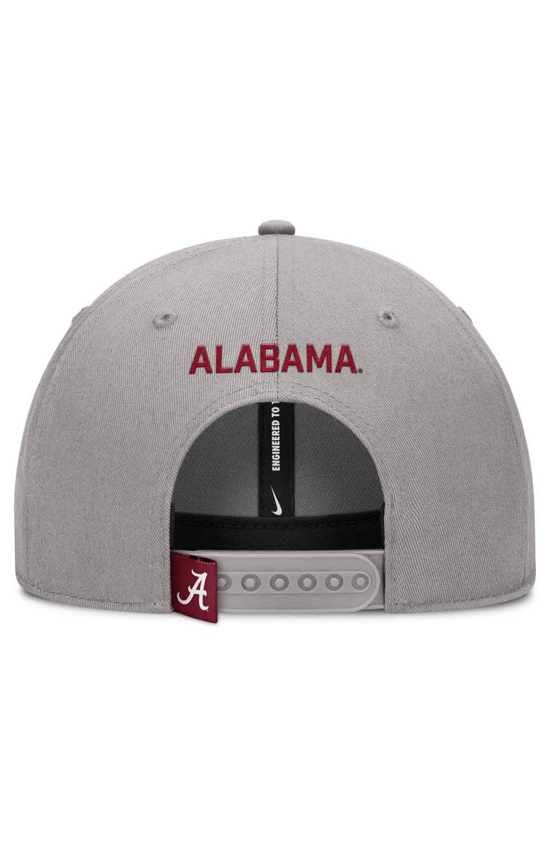 Nike Men's Nike Gray Alabama Crimson Tide 2025 On-Field Rise Performance Adjustable Hat, Alternate, color, 