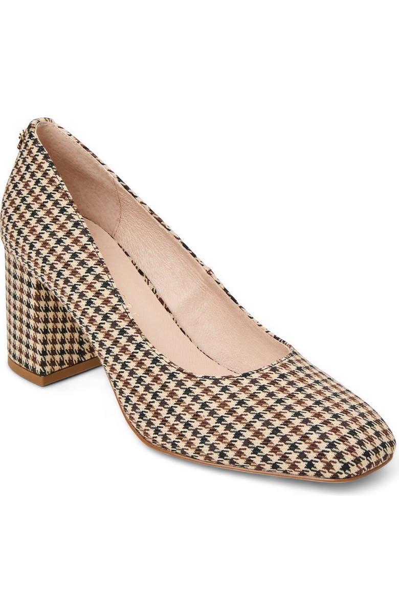 Jack Rogers Lenora Houndstooth Pump, Main, color, Brown Multi