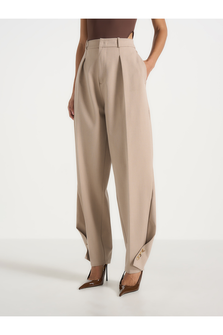 Sophie Twist Leg Tailored Pants, Alternate, color, Beige
