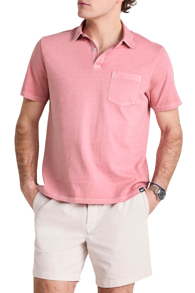 Surf Pima Cotton Polo, Main, color, JETTY WASHED RED