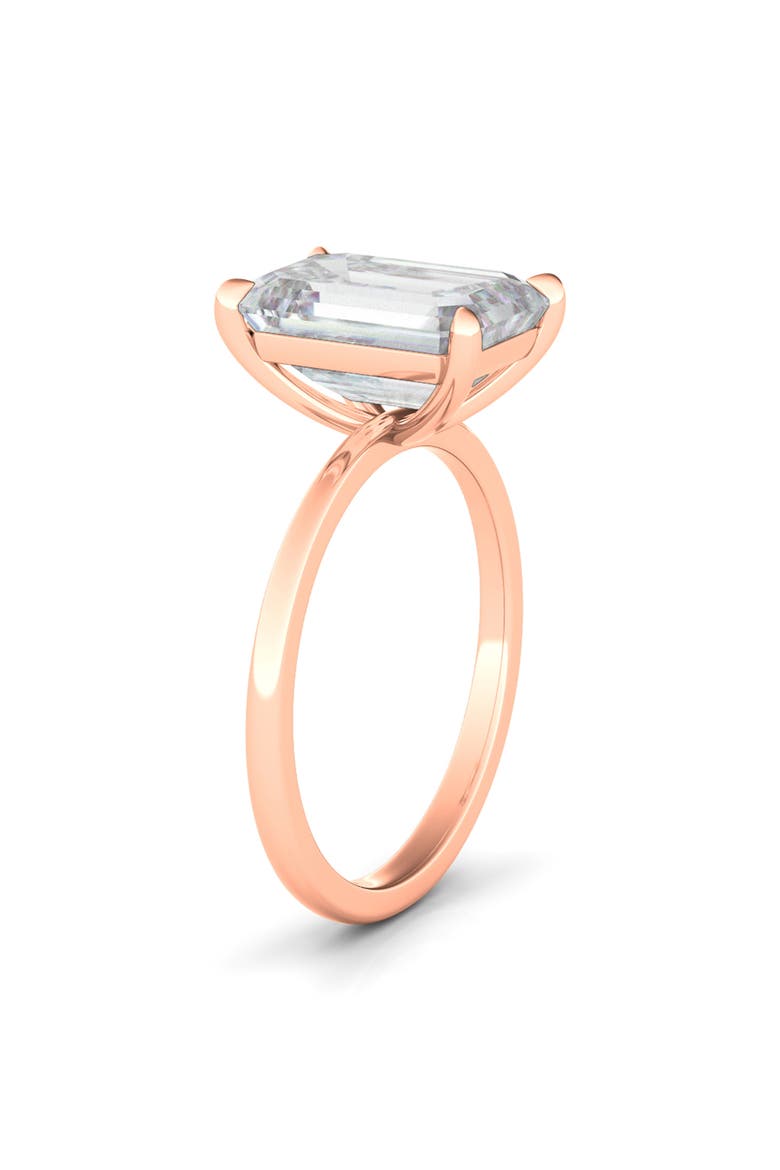 Emerald Cut Lab Created Diamond Ring, Alternate, color, 2.50 CTW 18K ROSE GOLD