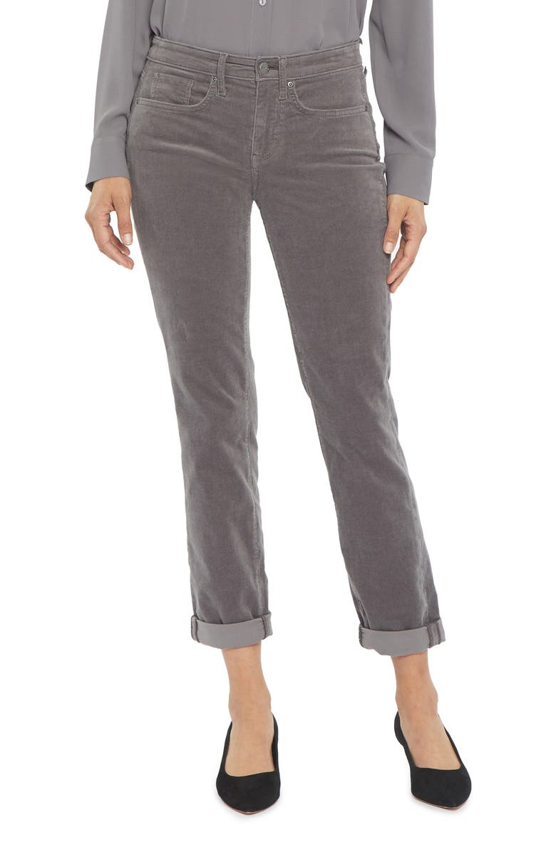 NYDJ Margot Straight Leg Girlfriend Corduroy Pants, Main, color,
