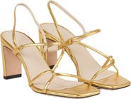 SANDRO Embossed leather sandals