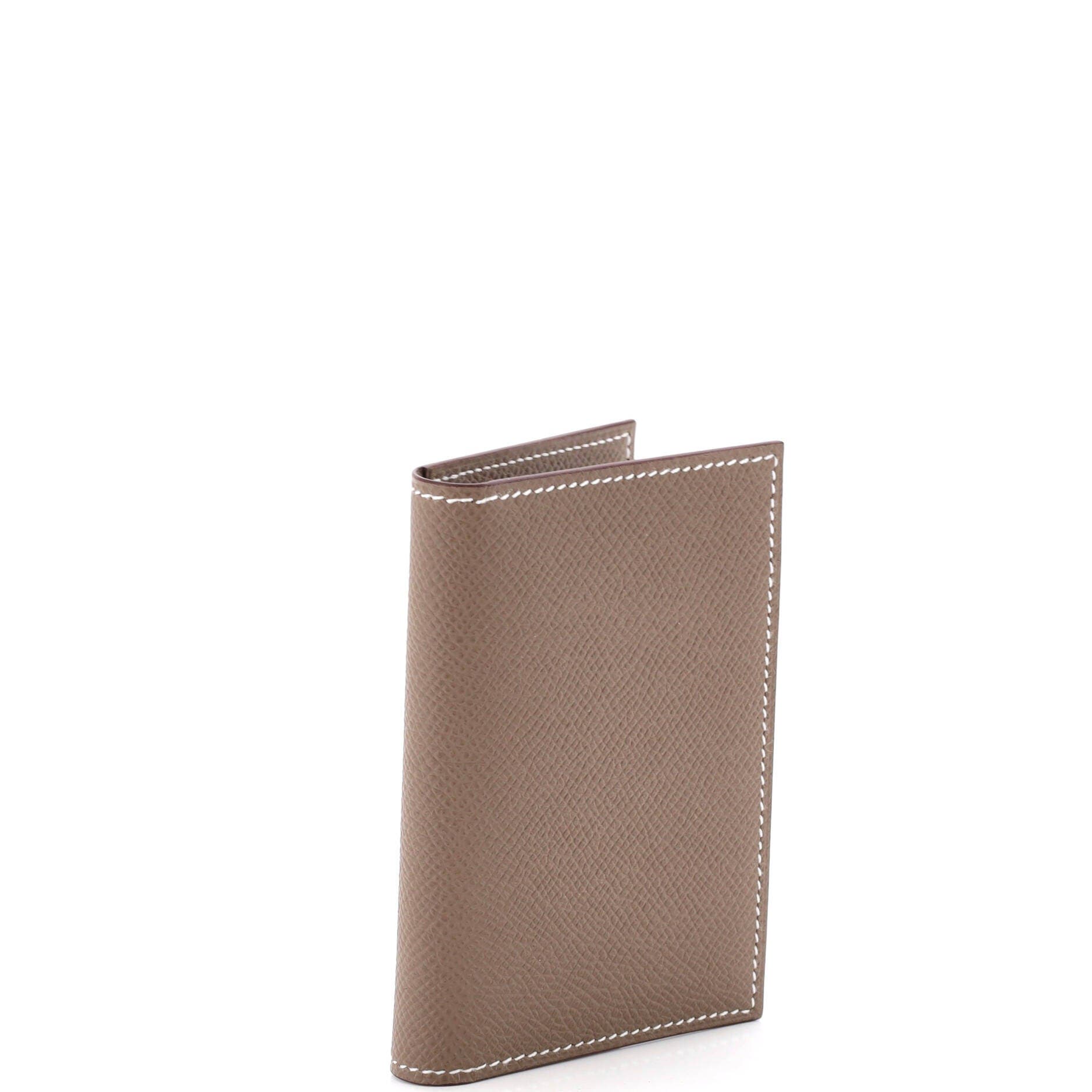 MC2 Euclide Card Holder Case Leather, Alternate, color, Etoupe