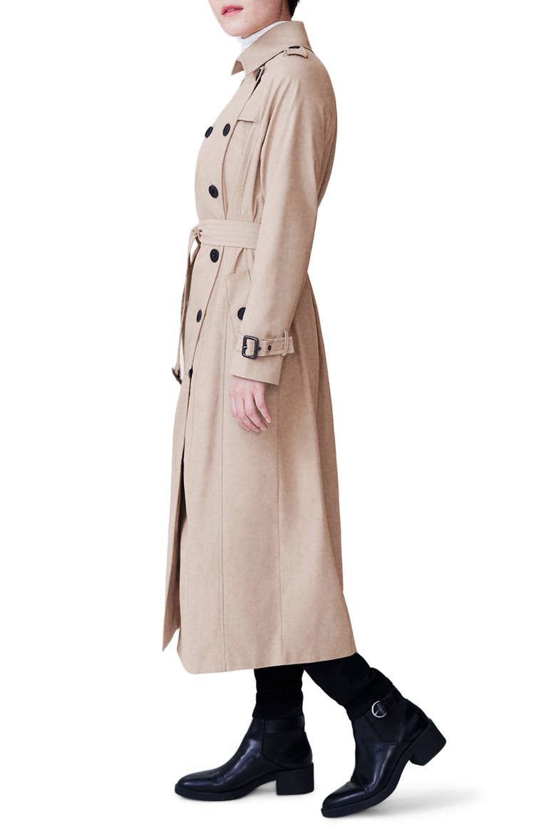 Tirsa Water Resistant Trench Coat, Alternate, color, KHAKI