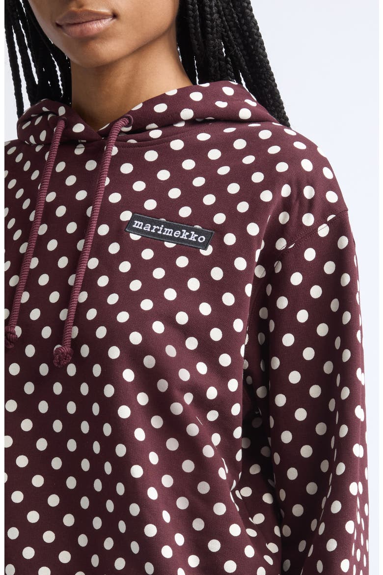 Mita Pello Kioski Polka Dot Hoodie, Alternate, color, RED