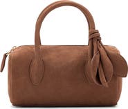 MANGO Leather Top Handle Bag