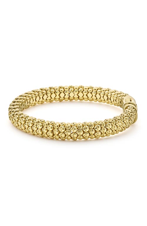 Lagos 18k Yellow Gold Caviar Skull Bracelet In Gold