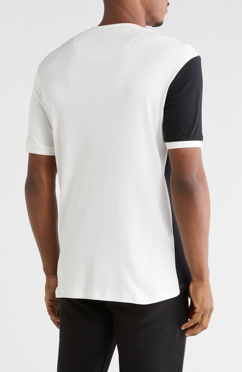 DENIM AND FLOWER Colorblock T-Shirt, Alternate, color, Black