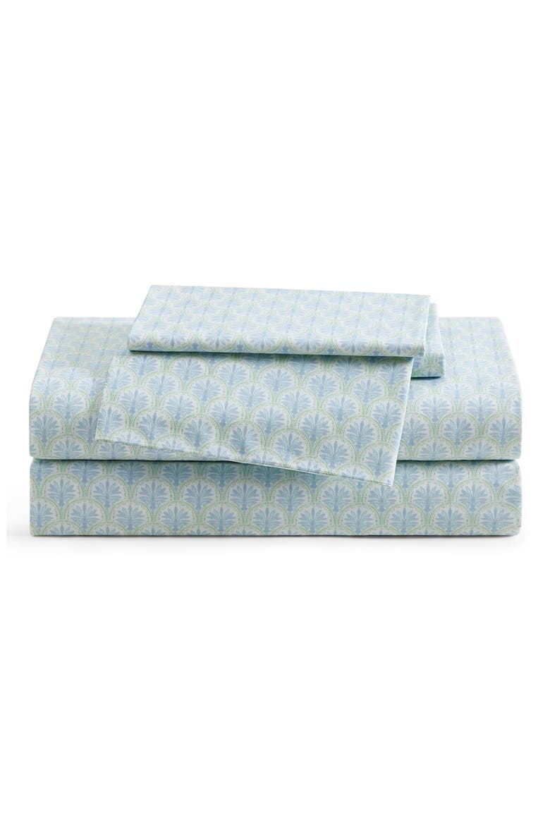 Coastal Bay 200 Thread Count Cotton Percale Sheet Set, Main, color, BLUE MULTI