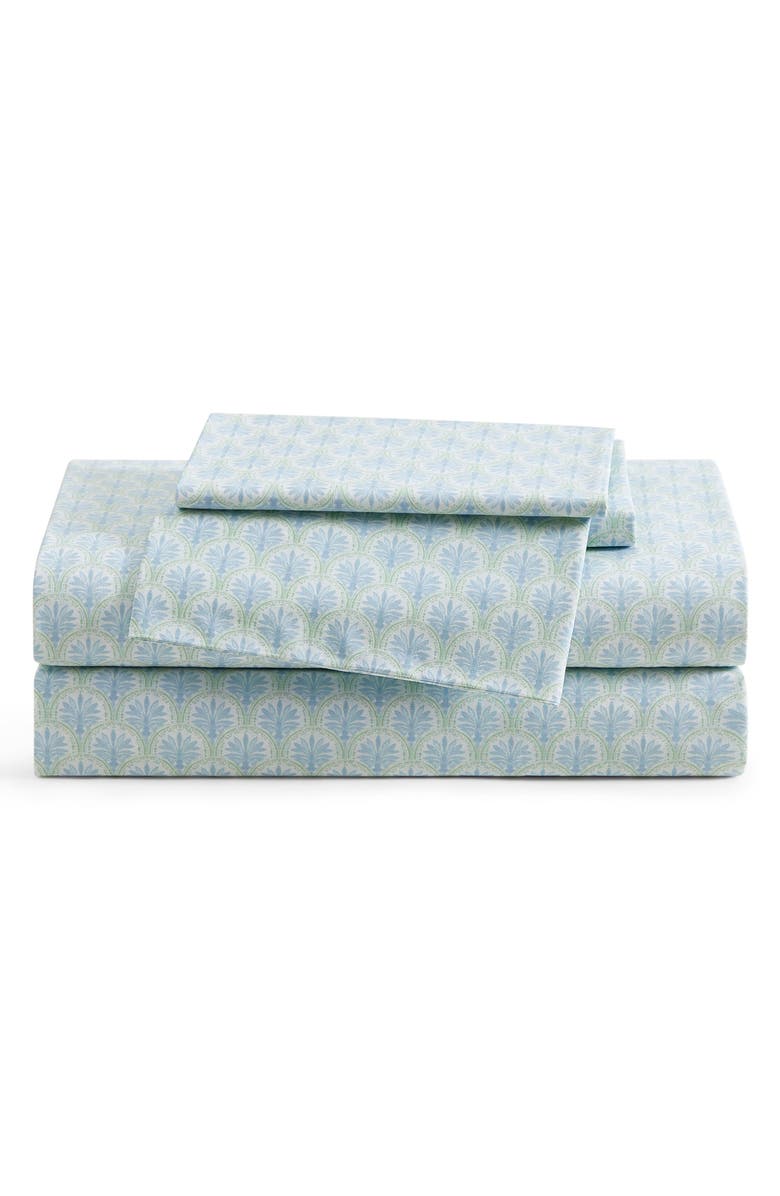 Tommy Bahama Coastal Bay 200 Thread Count Cotton Percale Sheet Set, Main, color, Blue Multi