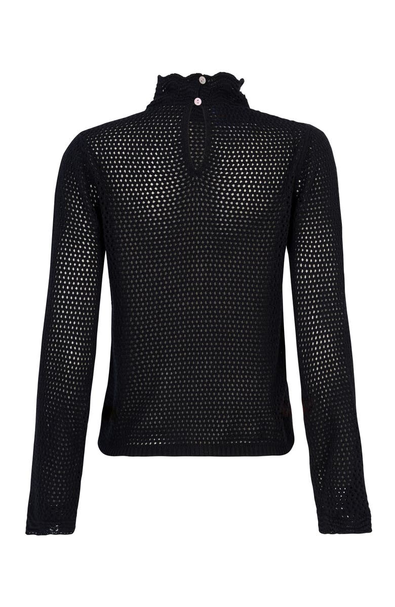 De Loreta Fresia Open Stitch Cotton Blend Sweater, Alternate, color,