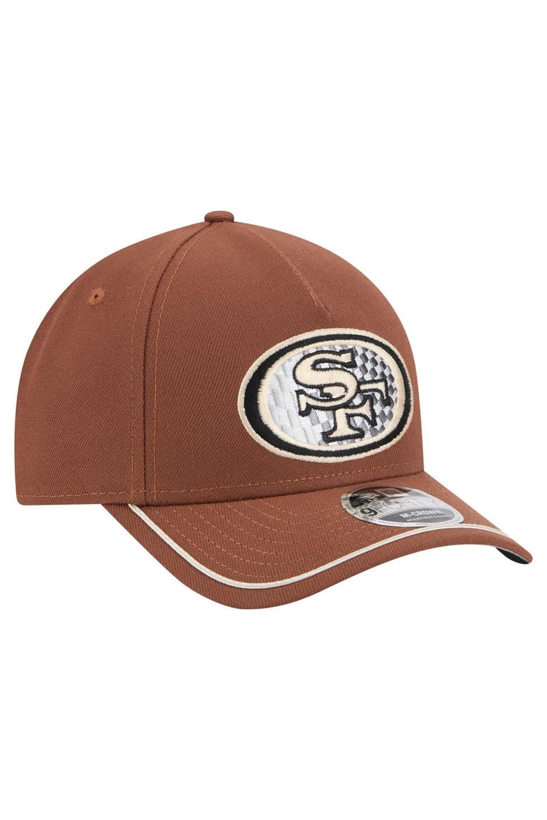 Men's New Era  Brown San Francisco 49ers Motorsport 9FORTY Adjustable Hat, Alternate, color, Brown