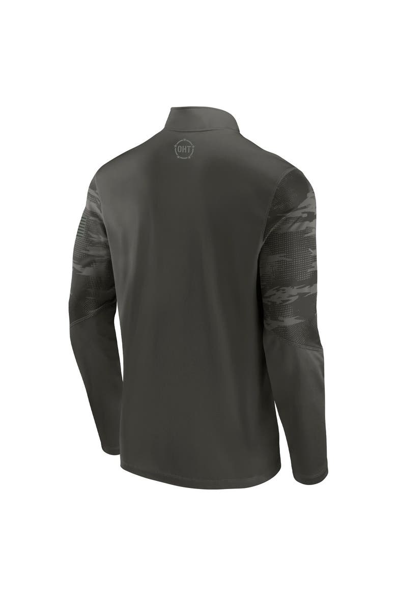 Men's Fanatics Branded Black Wisconsin Badgers OHT Military Appreciation Guardian Quarter-Zip Top, Alternate, color, Black