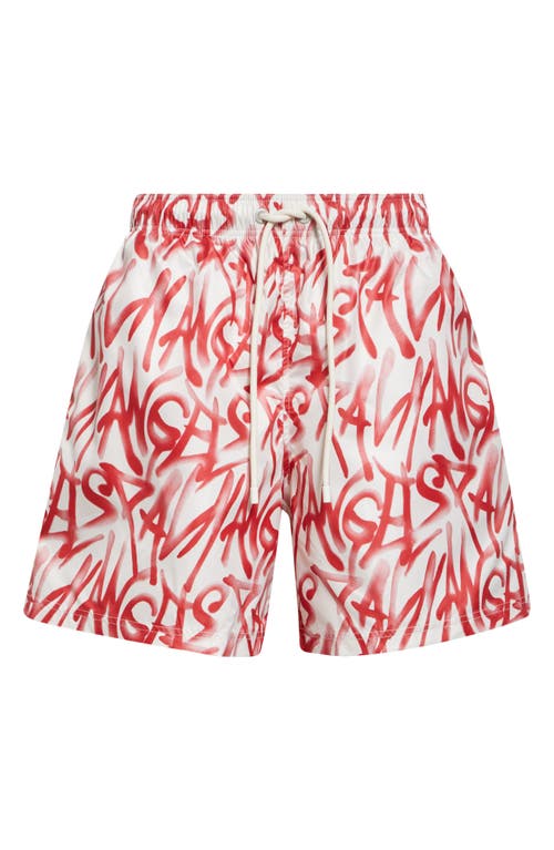 PALM ANGELS PALM ANGELS GRAFFITI PRINT SWIM TRUNKS