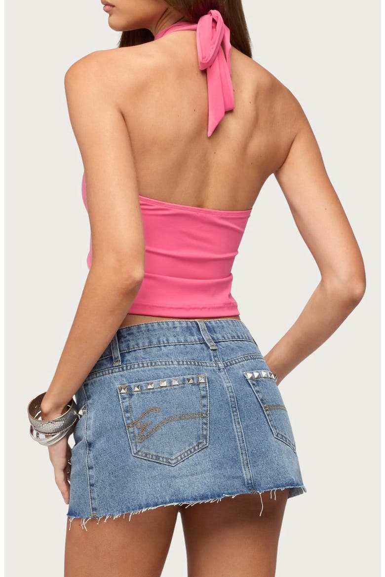Ikara Halter Top, Alternate, color, DARK-PINK