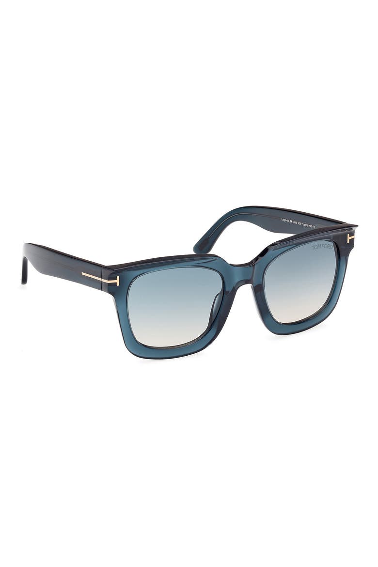 52mm Gradient Square Sunglasses, Alternate, color, BLUE/ OTHER / GRADIENT GREEN