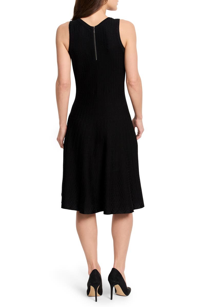 NIC+ZOE Twirl Scoop Neck Fit & Flare Dress, Alternate, color, Black Onyx