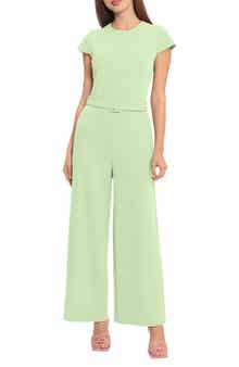 Maggy London Cap Sleeve Belted Jumpsuit