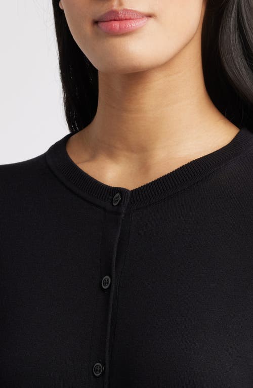Shop Caslonr Caslon(r) Crewneck Cardigan In Black