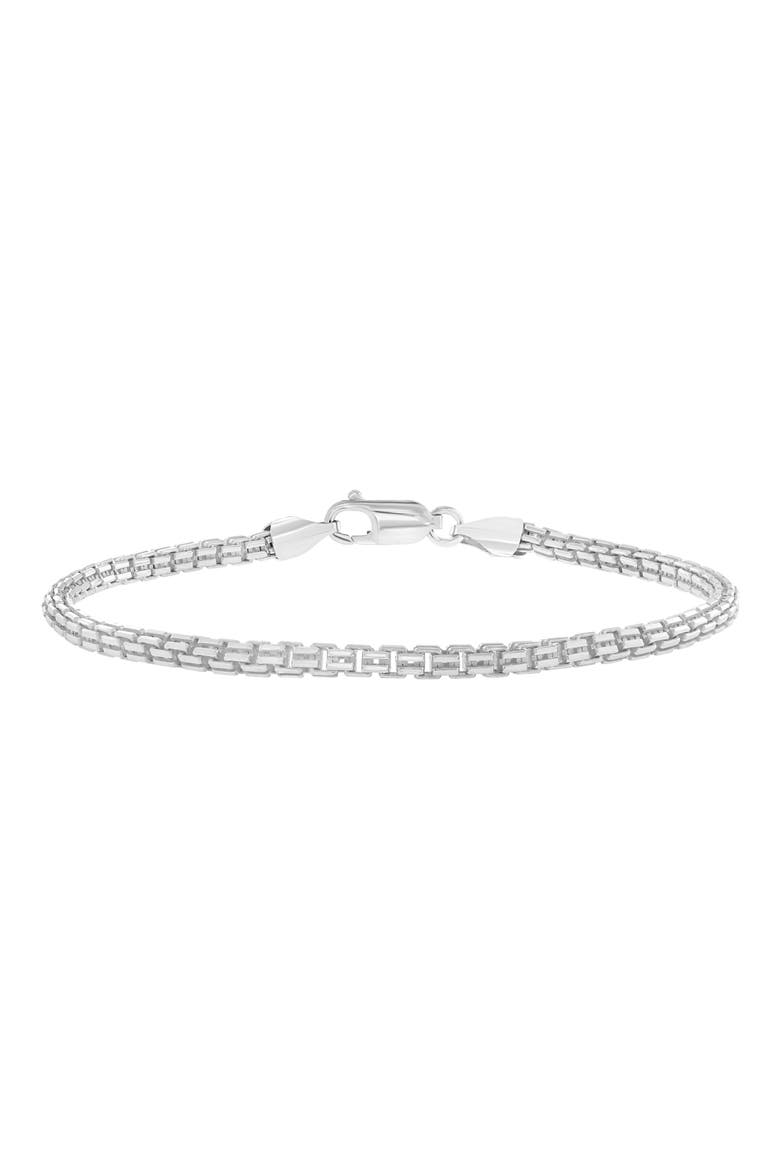 Box Chain Bracelet, Main, color, SILVER