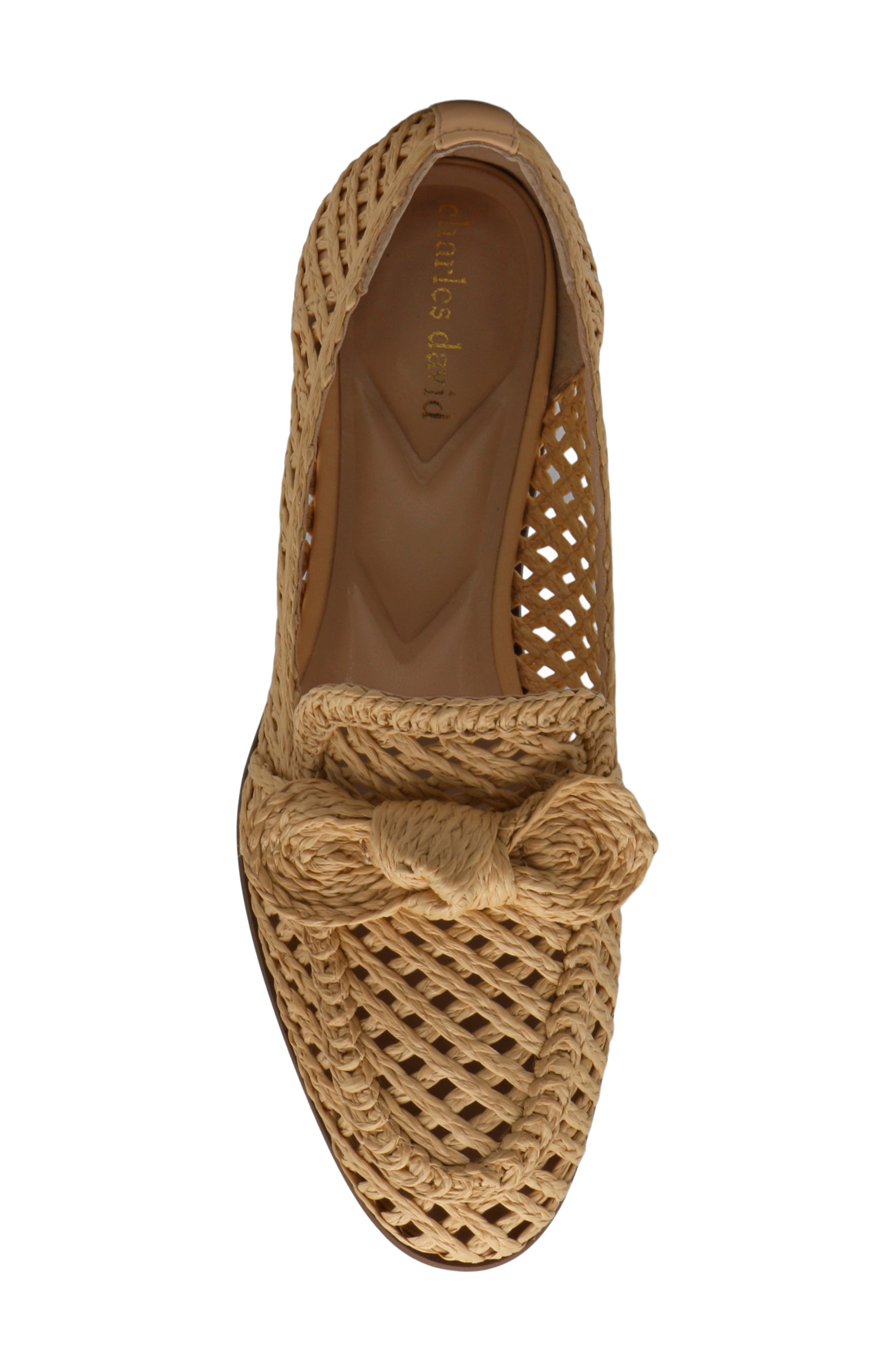 Charles David Finite Water Resistant Raffia Loafer, Alternate, color, Natural