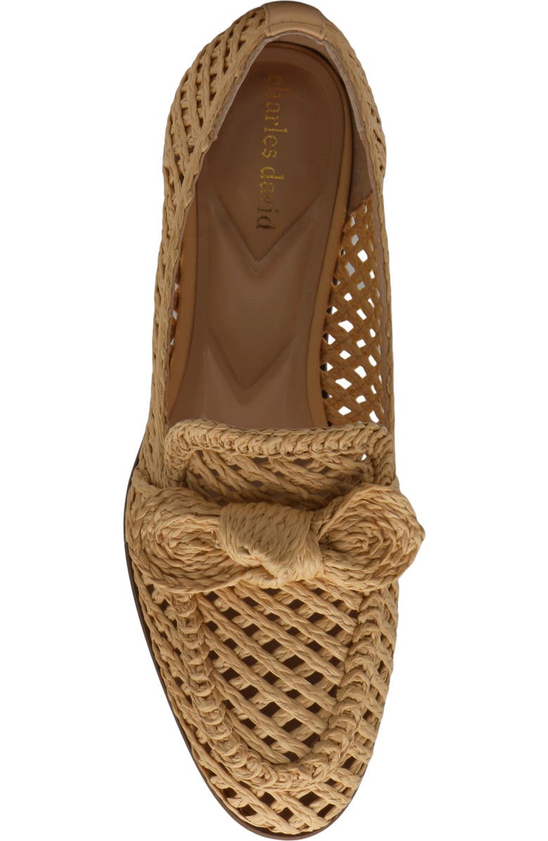Charles David Finite Water Resistant Raffia Loafer, Alternate, color, Natural