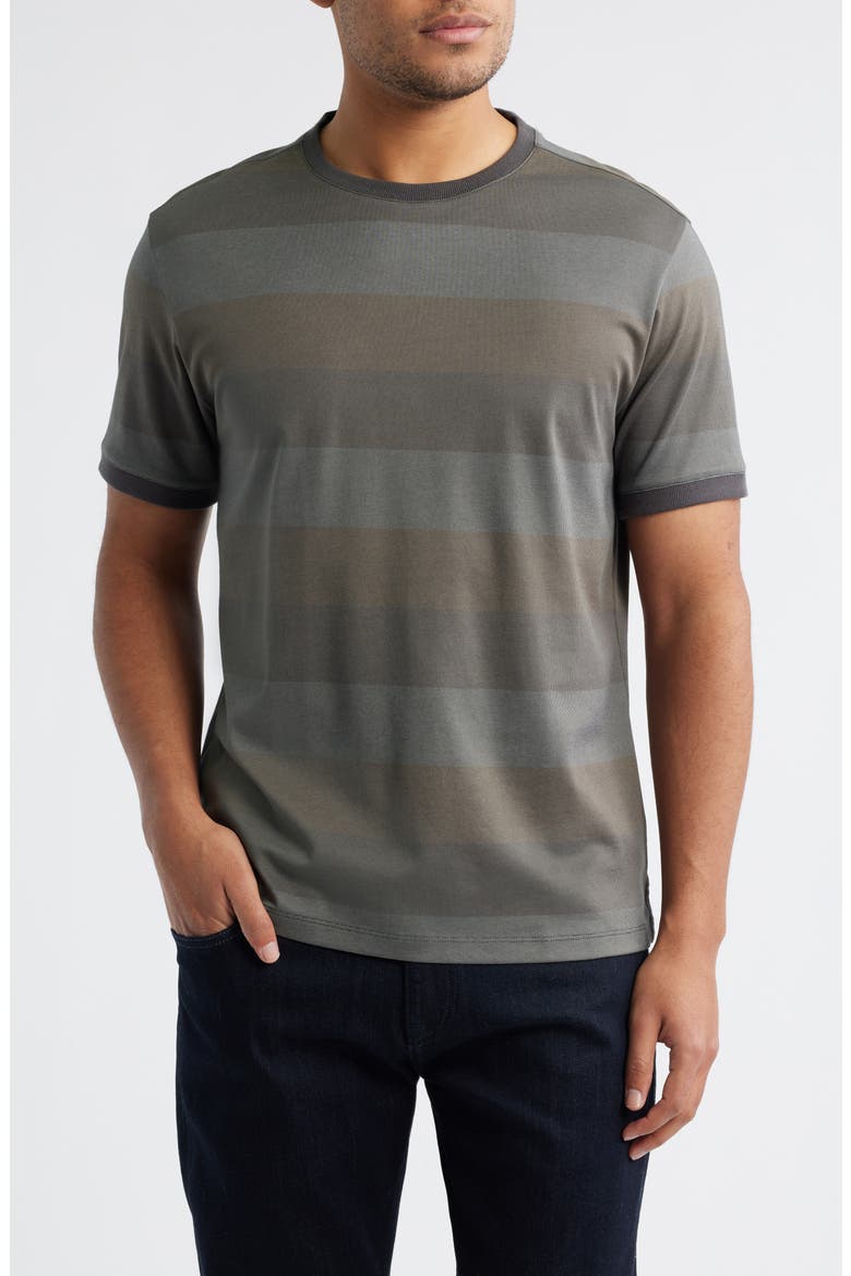 Morning Lake Short Sleeve Crewneck T-Shirt, Main, color, BROWN