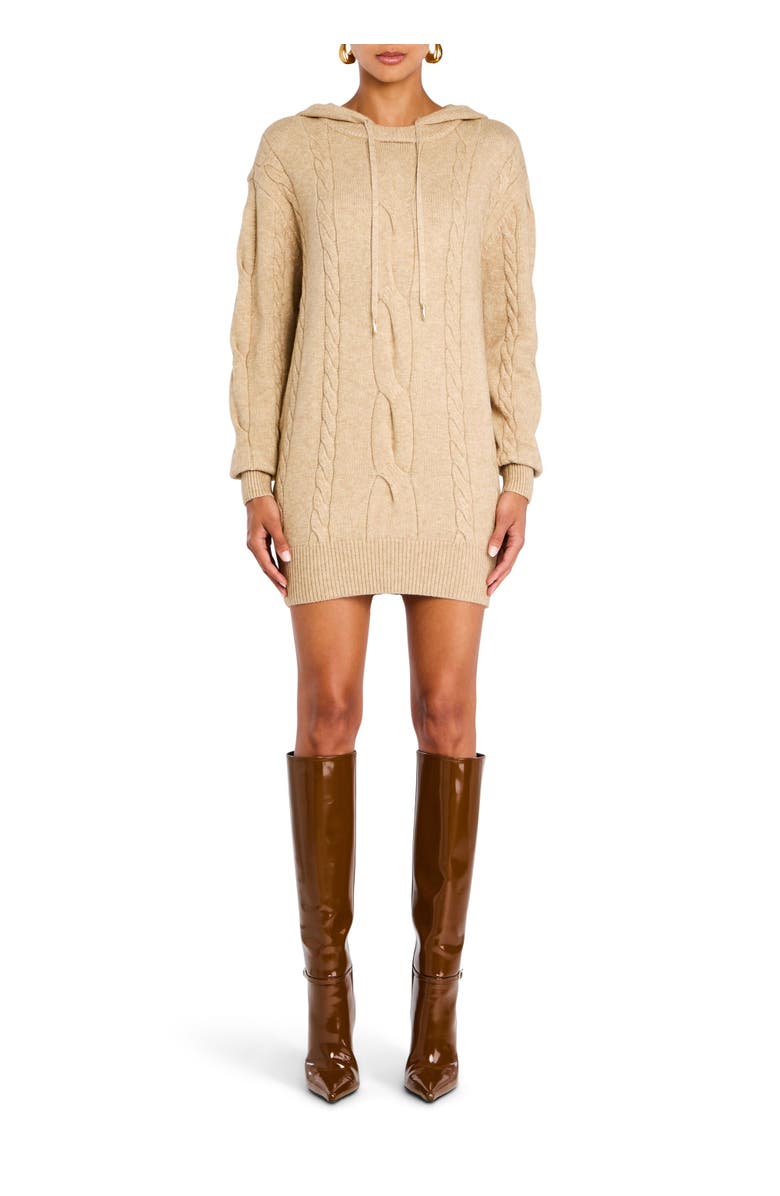 SER.O.YA Cab Cable Knit Hoodie Dress, Main, color, 