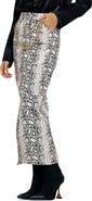 River Island Midaxi Snakeskin Print Faux Leather Midi Skirt