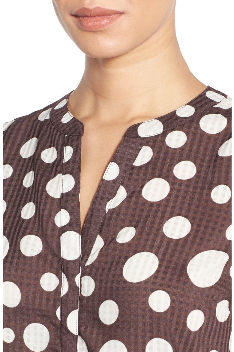 Split Neck Sleeveless Tunic, Alternate, color, GREY DOT