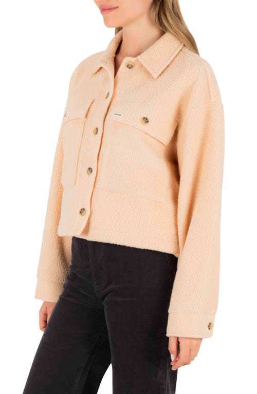 Hurley Pit Stop Polar Fleece Shirt Jacket In Neutral