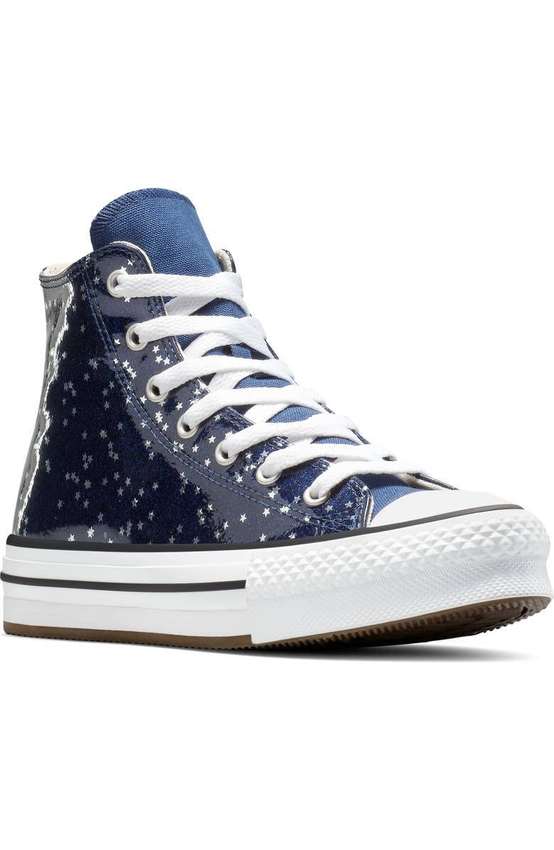 Converse Kids' Chuck Taylor<sup>®</sup> All Star<sup>®</sup> EVA Lift High Top Sneaker, Main, color, Navy/ White/ Egret