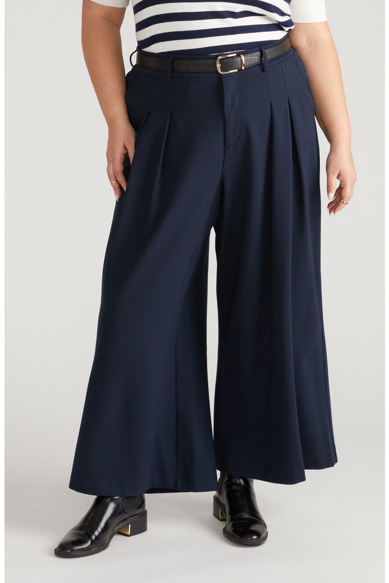 Palais Ponte Wide Leg Pants, Main, color, NAVY