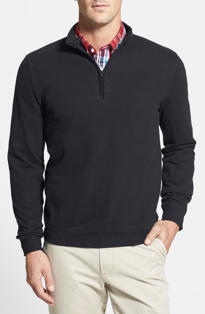 Nordstrom Quarter Zip Cotton Pullover, Main, color, 