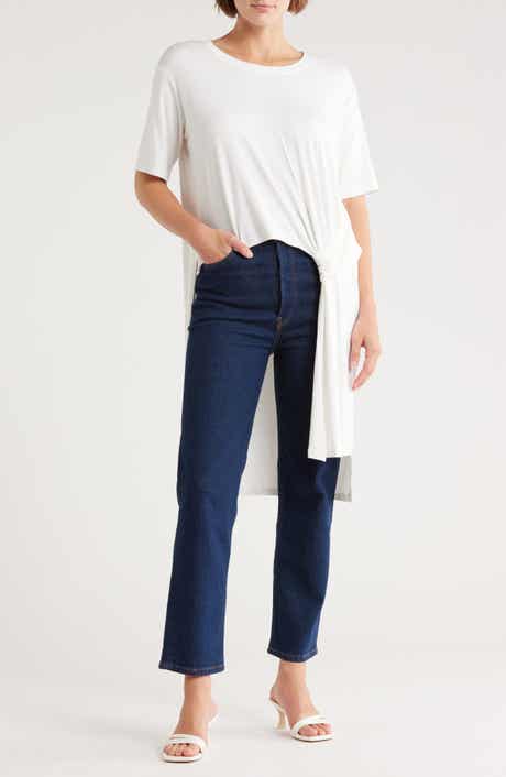 PATRIZIA LUCA Knot High-Low Tunic Shirt