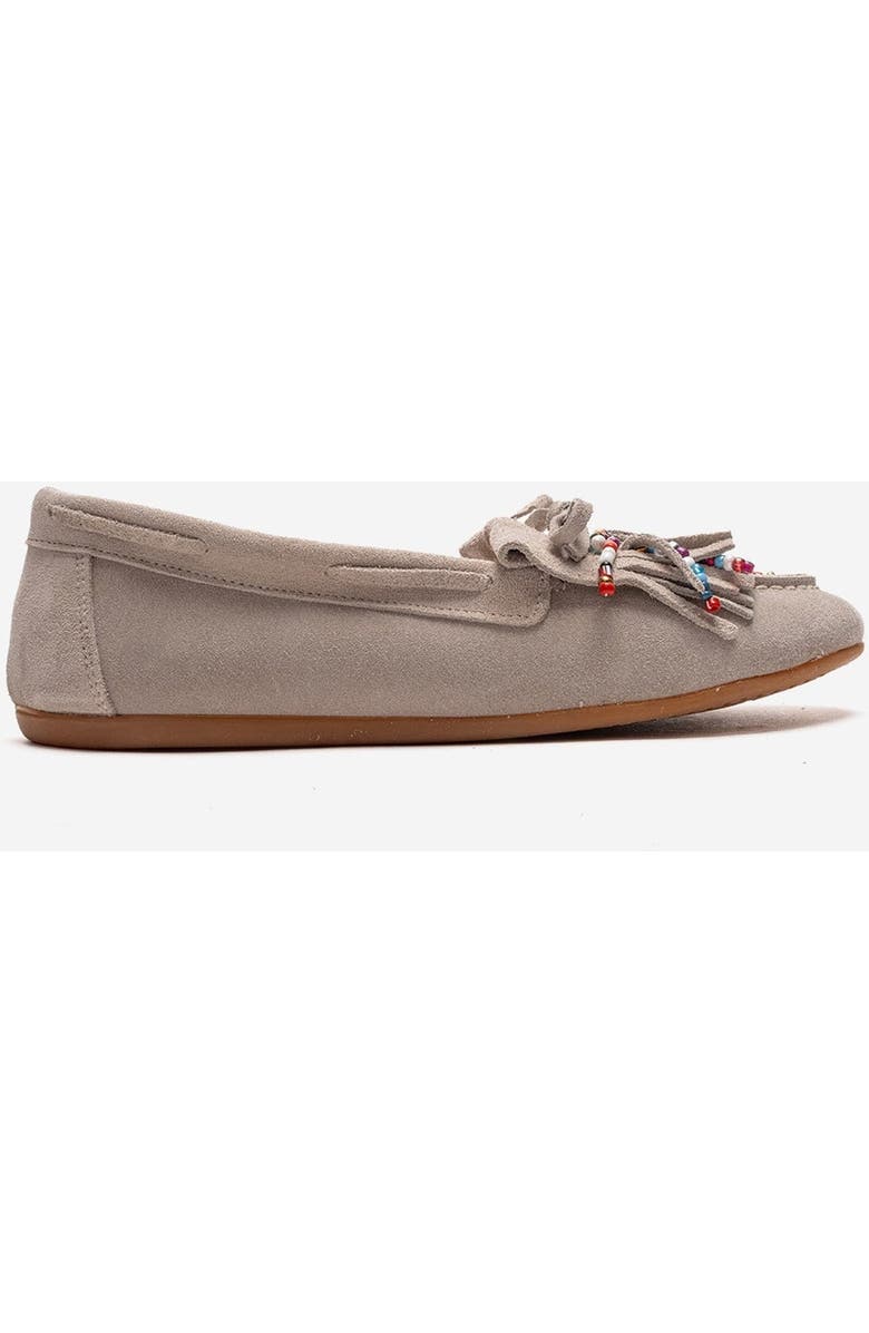 Forever & Always Shoes Evelyn Leather Loafer, Alternate, color, Beige Suede