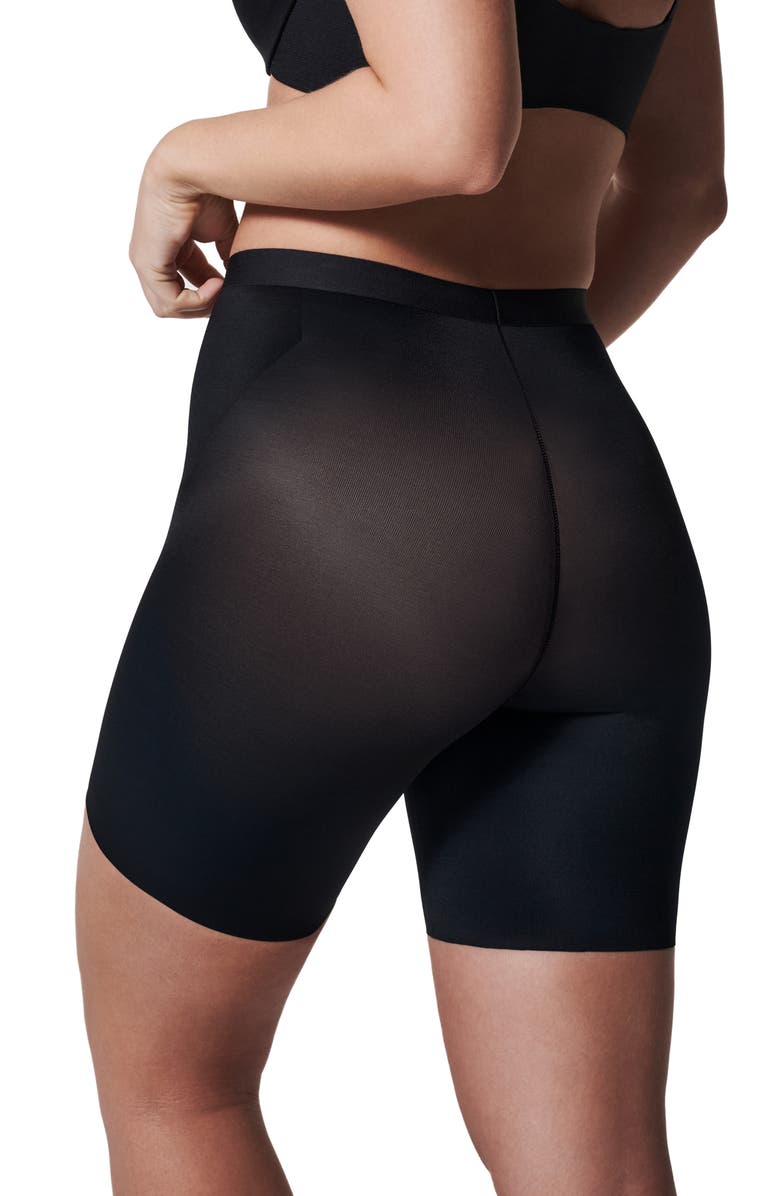 SPANX<sup>®</sup> SPANXshape<sup>™</sup> Invisible Mid-Thigh Shorts, Alternate, color, Very Black