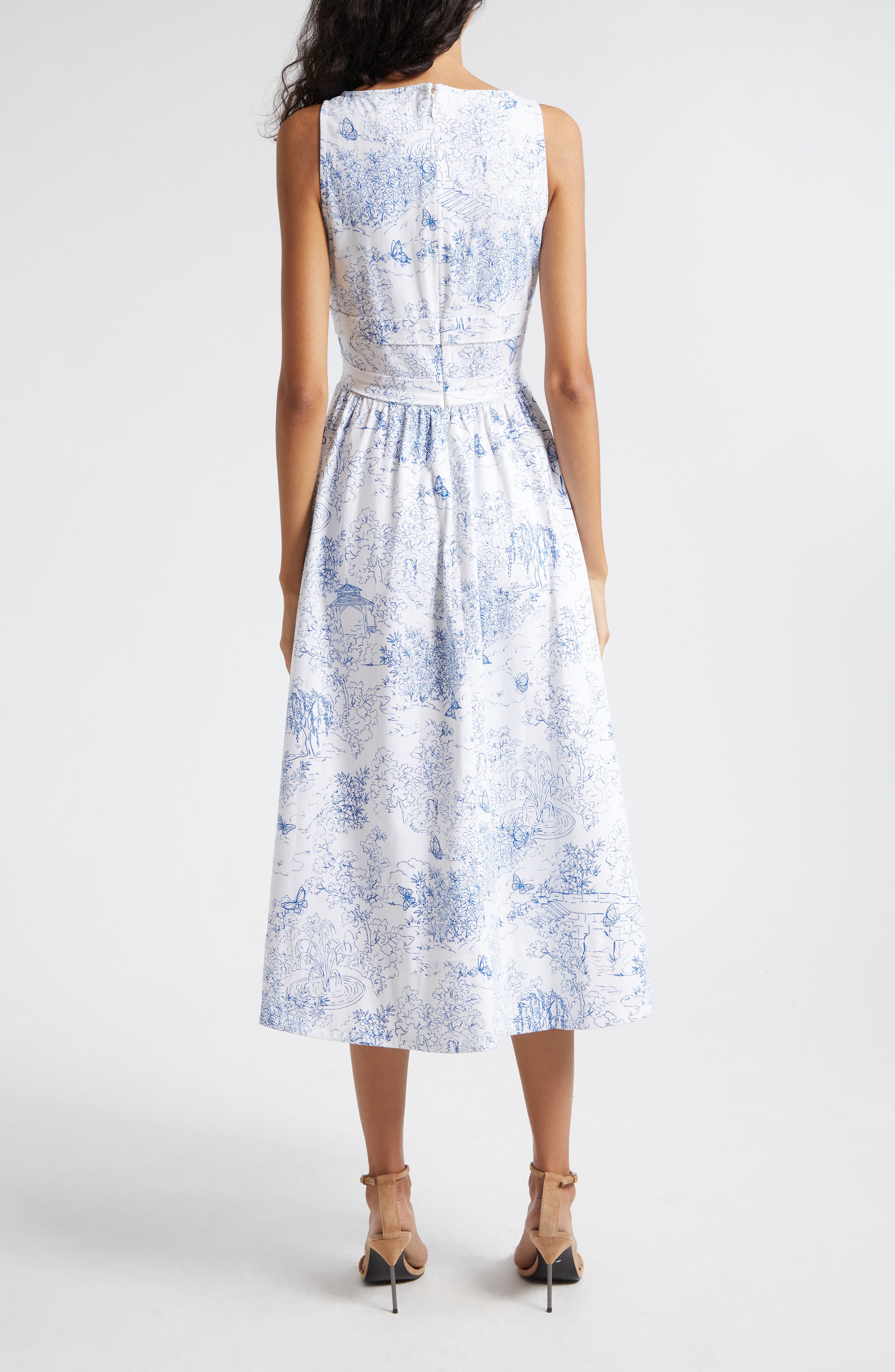 Ebba Garden Toile Stretch Cotton Dress - image 2