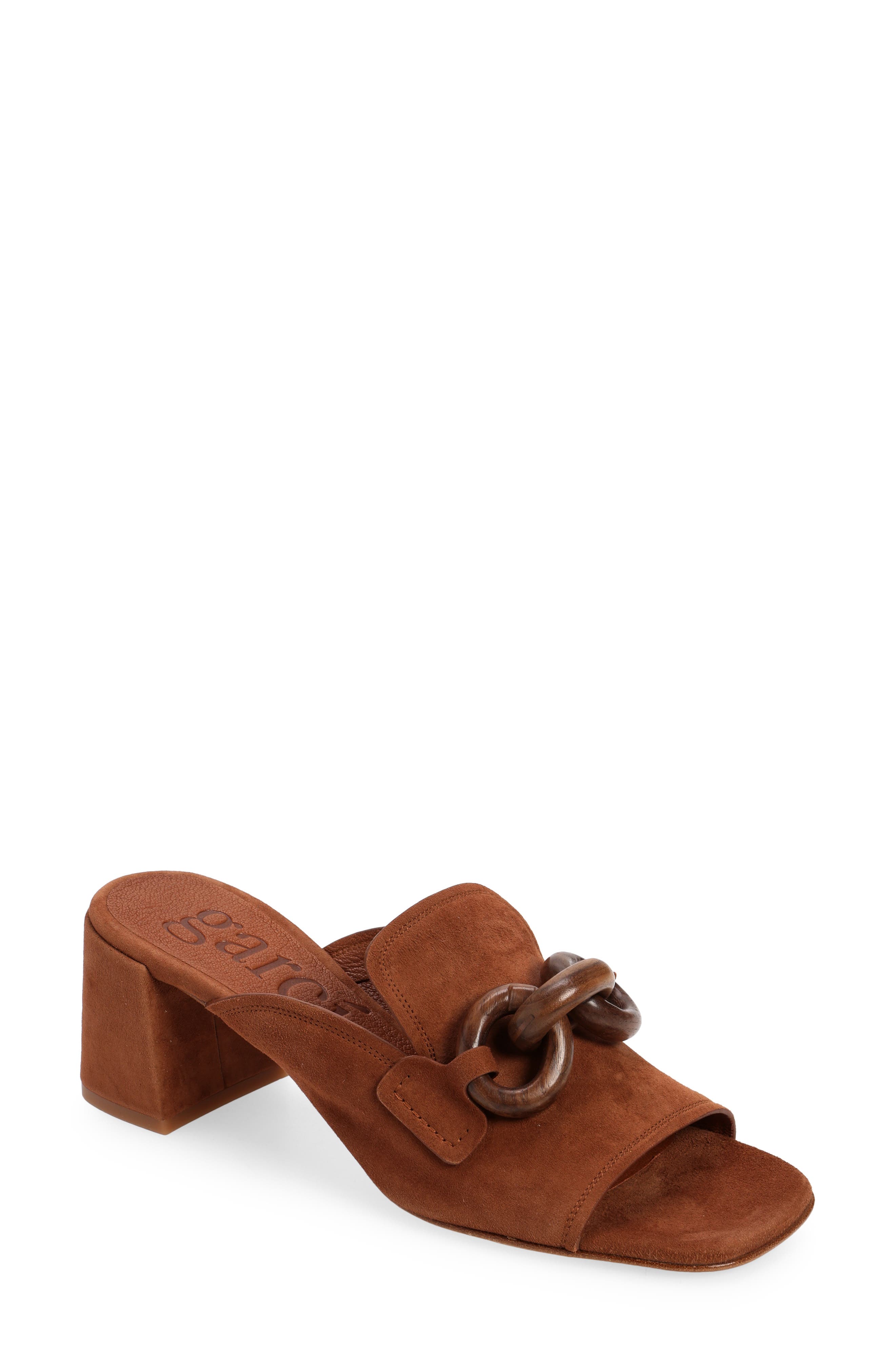 Pedro Garcia Umita Slide Sandal in Spice Plush Suede 