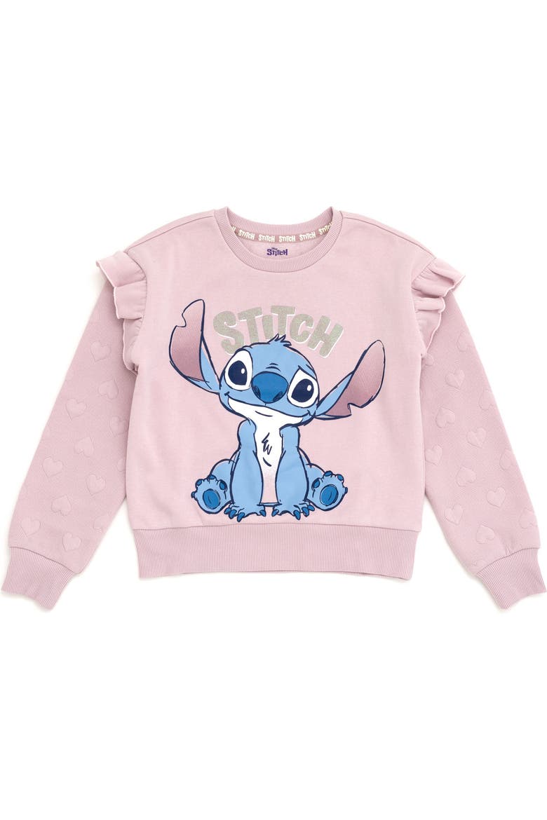Lilo & Stitch Fleece Sweatshirt and Pants Set, Alternate, color, Stitch Pink Mauve