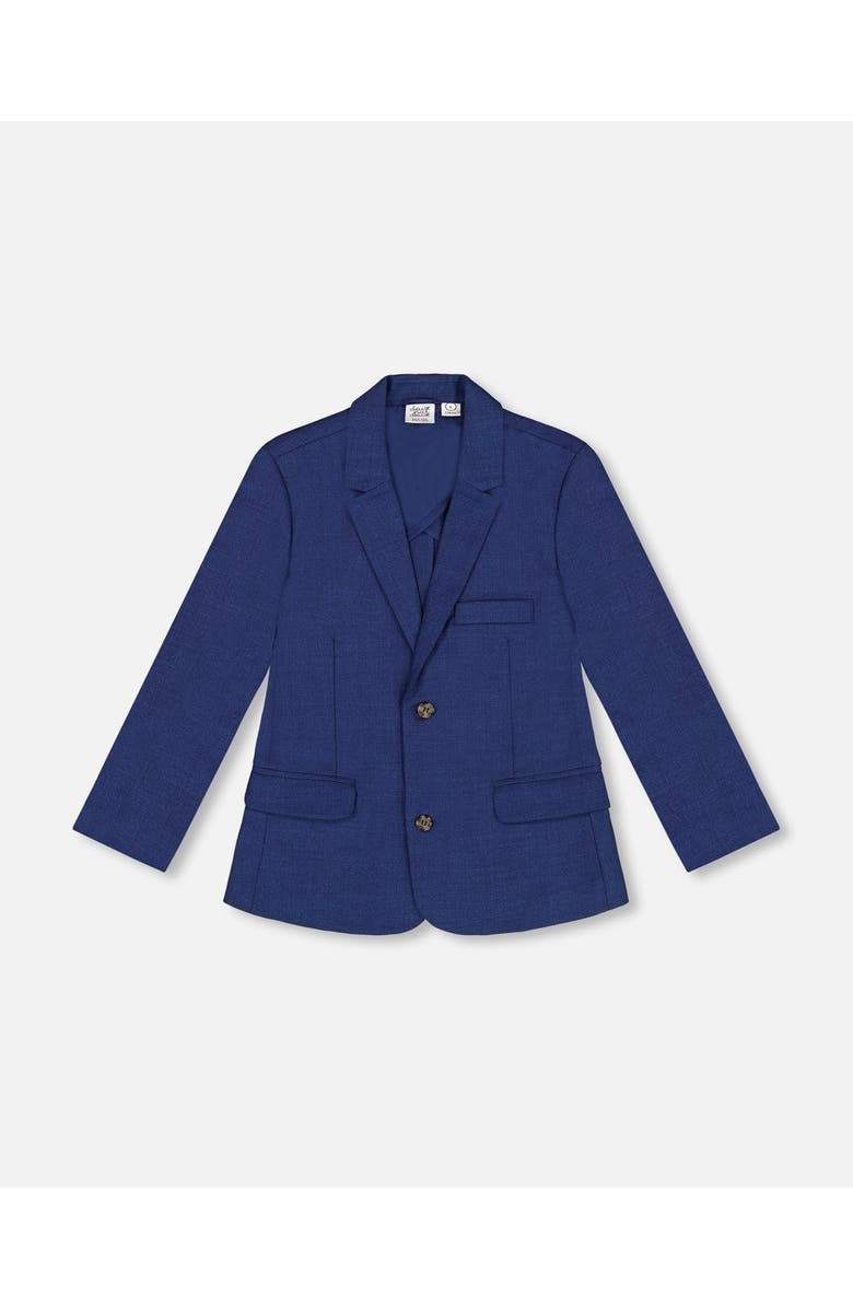 Deux par Deux Little Boy's Two Button Blazer Navy Blue, Main, color, 