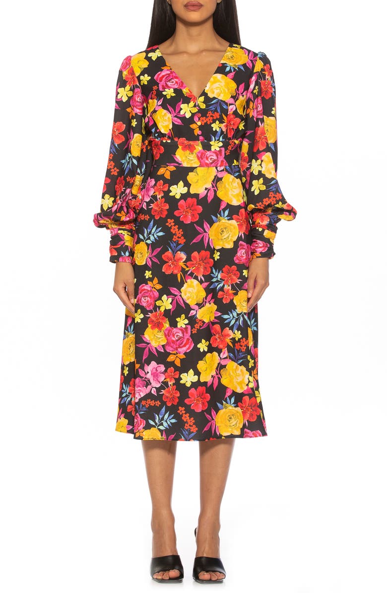 Alexia Admor Daria Bishop Sleeve Fit & Flare Dress, Main, color,