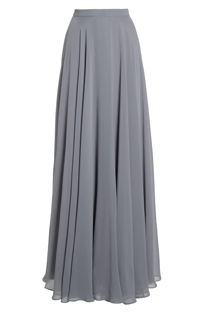 Jenny Yoo Hampton Long A-Line Chiffon Skirt, Alternate, color, 