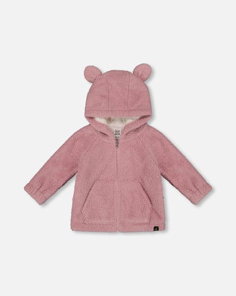 Hooded Full Zip Cat Plush Jacket (Baby)