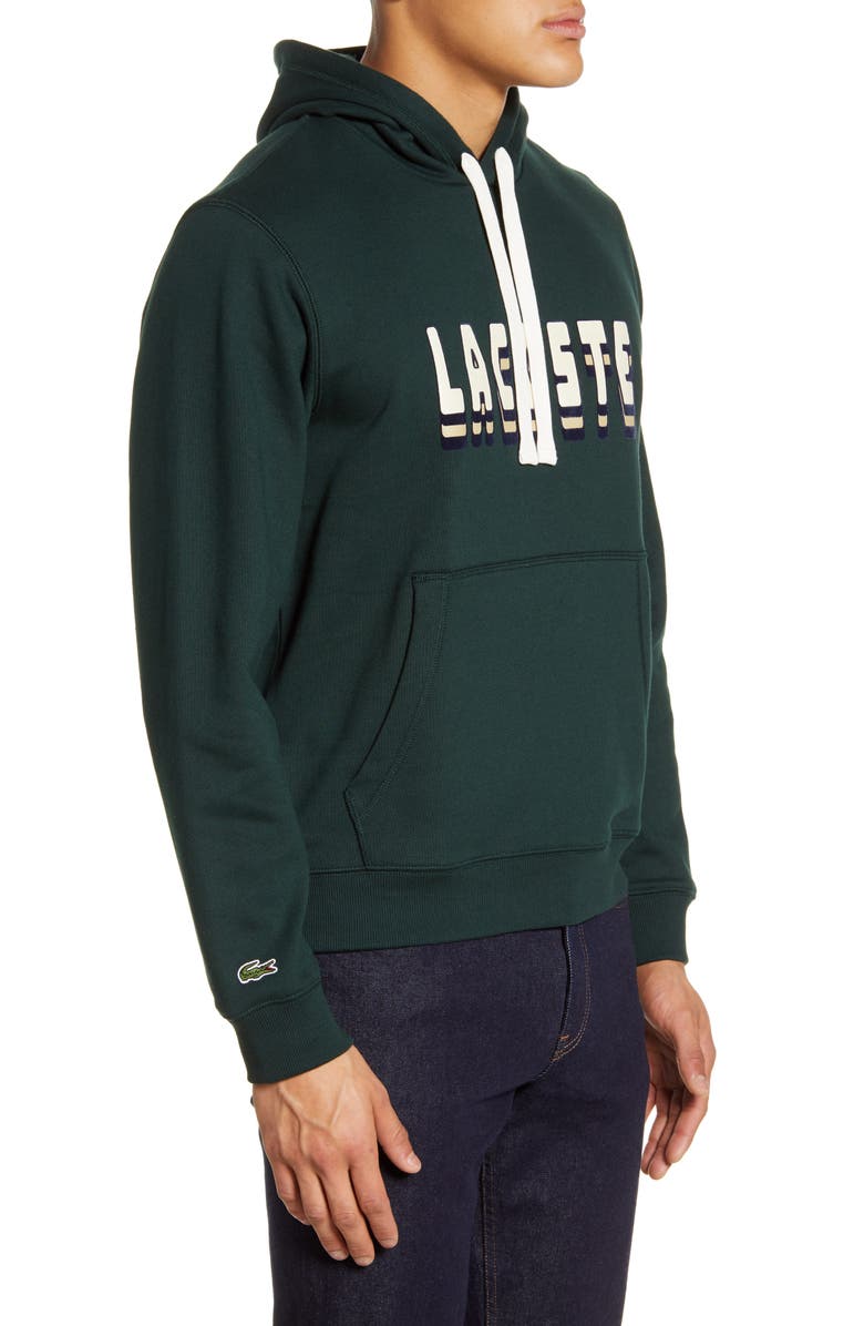 Lacoste 3D Logo Graphic Hooded Sweatshirt, Alternate, color,