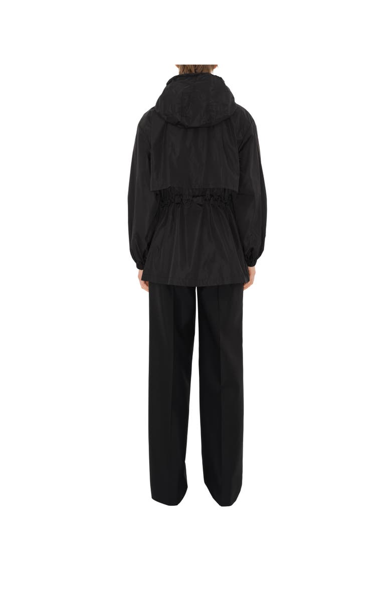 Burberry Nylon Hooded Jacket, Alternate, color, Black